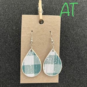 Homemade wood earrings